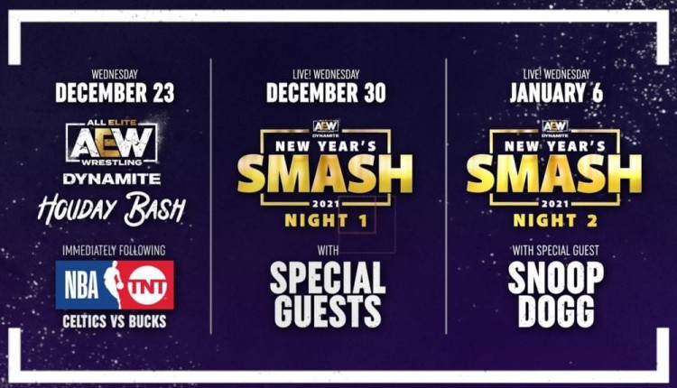 AEW announces 'Holiday Bash' and 'New Year's Smash' episodes of Dynamite