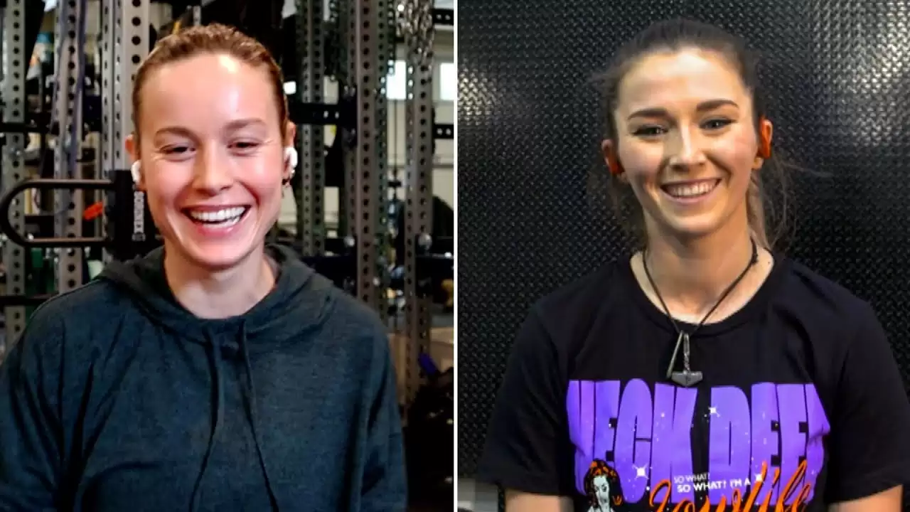 NXT star Tegan Nox joins actress Brie Larson for an inspirational home workout