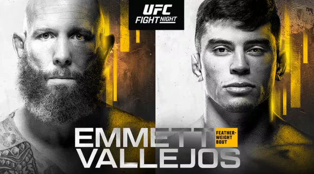 Watch UFC Fight Night: Emmett vs. Vallejos 3/14/26 Full Show Online Free