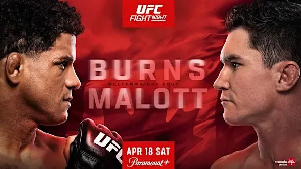 Watch UFC Fight Night: Burns vs. Malott 4/18/26 Full Show Online Free