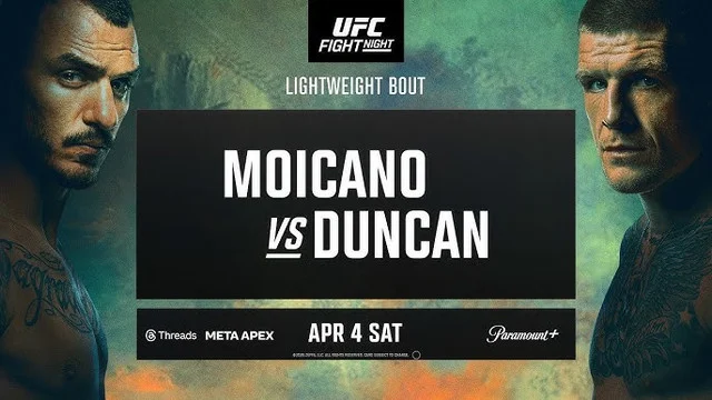 Watch UFC Fight Night: Moicano vs. Duncan 4/4/26 Full Show Online Free